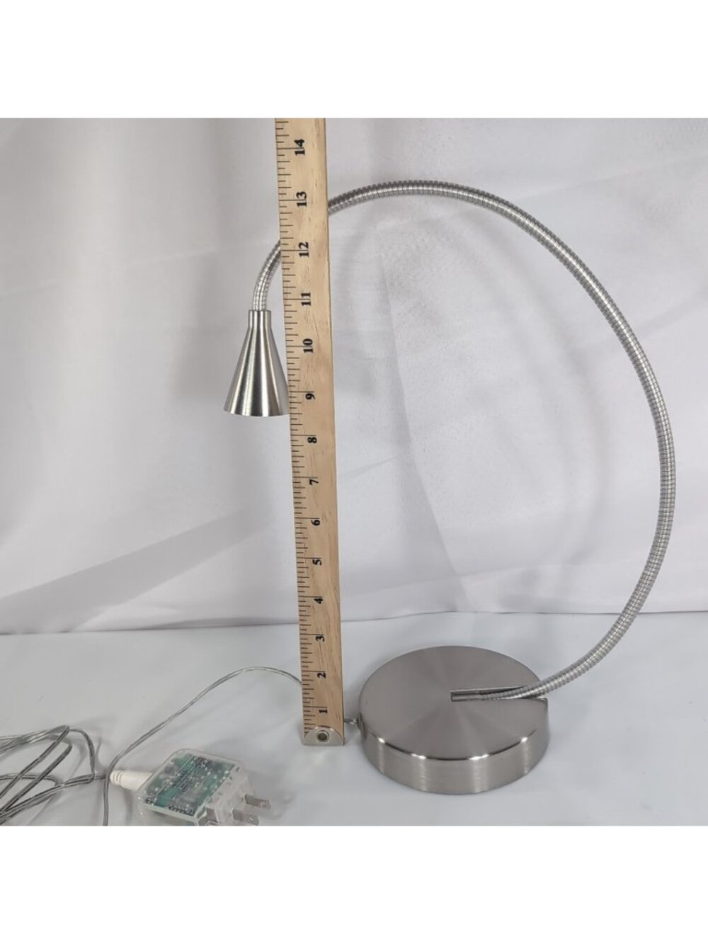 IKEA Tived Silver Stainless Steel Gooseneck Flexible Accent Lamp Adjustable - Picture 10 of 14